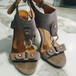 Nine West Grey Suede Heels